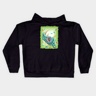 Wild Rhino Head -  Día De Los Muertos -The Colorful Rhino Skull Kids Hoodie